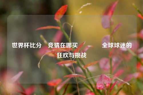 世界杯比分⚽竞猜在哪买🏐全球球迷的狂欢与挑战