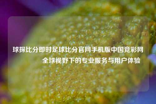 球探比分即时足球比分官网手机版中国竞彩网👍全球视野下的专业服务与用户体验