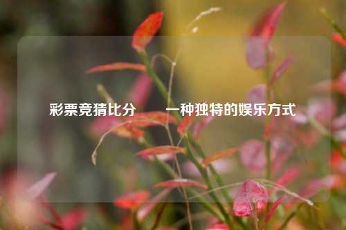 彩票竞猜比分⚽⚾一种独特的娱乐方式