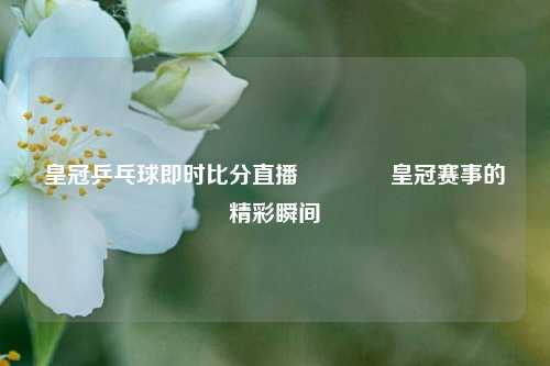 皇冠乒乓球即时比分直播👍皇冠赛事的精彩瞬间