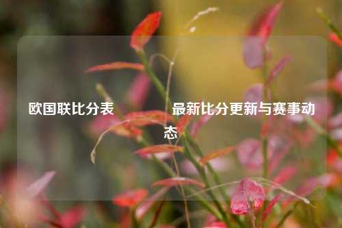 欧国联比分表🥇最新比分更新与赛事动态