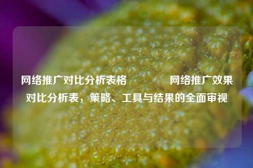网络推广对比分析表格🏆网络推广效果对比分析表，策略、工具与结果的全面审视