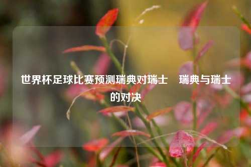 世界杯足球比赛预测瑞典对瑞士⚽瑞典与瑞士的对决