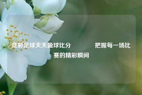 竞彩足球天天盈球比分🥎把握每一场比赛的精彩瞬间