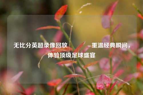 无比分英超录像回放🌈重温经典瞬间，体验顶级足球盛宴
