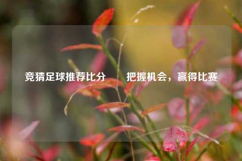 竞猜足球推荐比分⚽⚽把握机会，赢得比赛