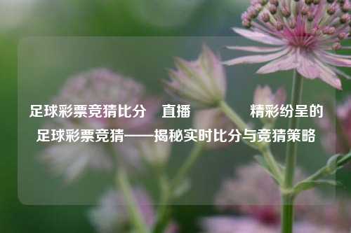 足球彩票竞猜比分⚽直播🏐精彩纷呈的足球彩票竞猜——揭秘实时比分与竞猜策略