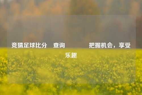 竞猜足球比分⚽查询🏀把握机会，享受乐趣