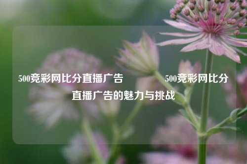 500竞彩网比分直播广告🥉500竞彩网比分直播广告的魅力与挑战