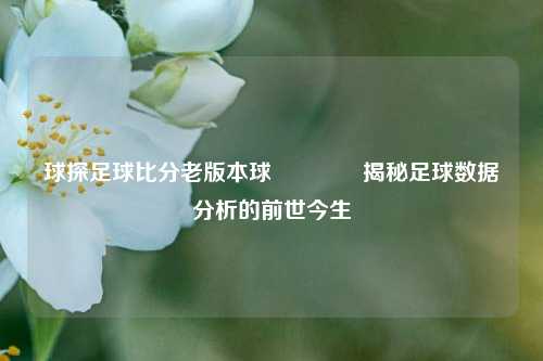球探足球比分老版本球🏀揭秘足球数据分析的前世今生