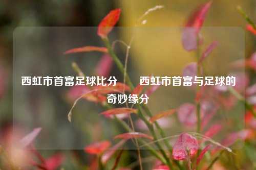 西虹市首富足球比分✌️西虹市首富与足球的奇妙缘分