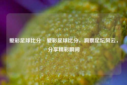 爱彩足球比分⚾爱彩足球比分，洞察足坛风云，分享精彩瞬间