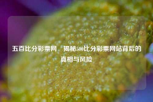 五百比分彩票网⚽揭秘500比分彩票网站背后的真相与风险