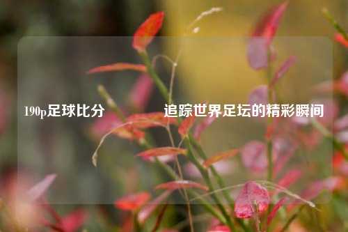 190p足球比分🥎追踪世界足坛的精彩瞬间