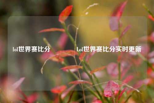 lol世界赛比分🥇Lol世界赛比分实时更新