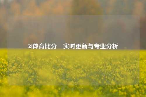 58体育比分⚽实时更新与专业分析