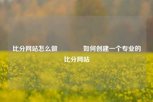 比分网站怎么做🥉如何创建一个专业的比分网站