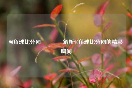 90角球比分网👈解析90角球比分网的精彩瞬间