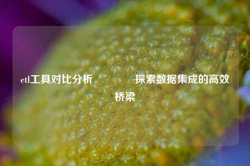 etl工具对比分析👉探索数据集成的高效桥梁