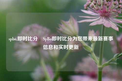 spbo,即时比分⚾SpBo即时比分为您带来最新赛事信息和实时更新