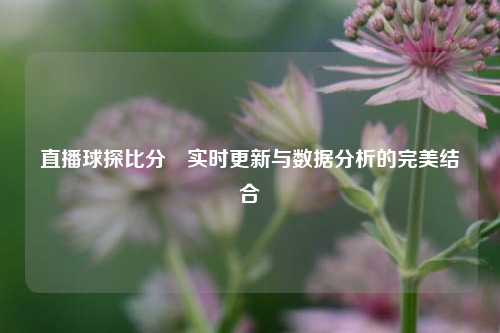 直播球探比分⚾实时更新与数据分析的完美结合