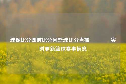 球探比分即时比分网篮球比分直播🥉实时更新篮球赛事信息