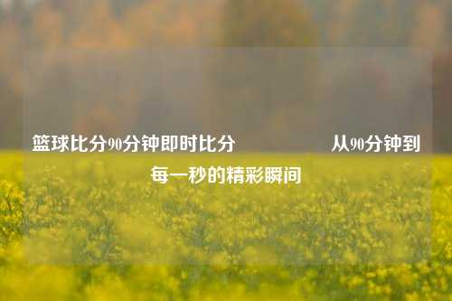 篮球比分90分钟即时比分🎖️从90分钟到每一秒的精彩瞬间