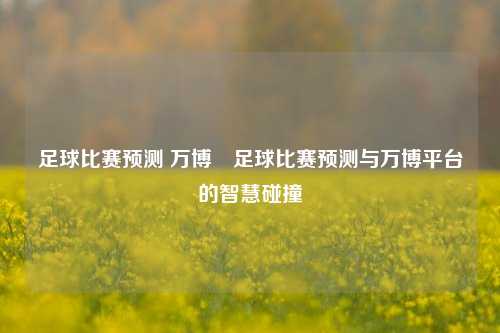 足球比赛预测 万博⚽足球比赛预测与万博平台的智慧碰撞