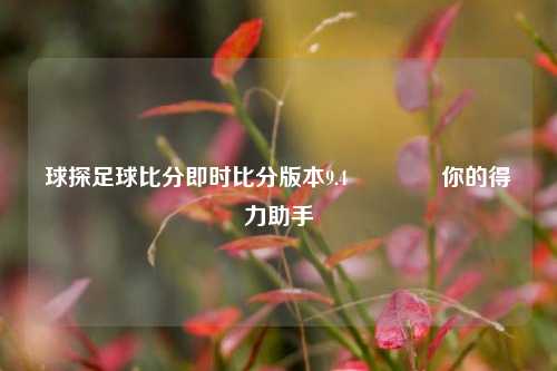 球探足球比分即时比分版本9.4🌈你的得力助手