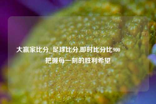 大赢家比分_足球比分,即时比分比900🥉把握每一刻的胜利希望