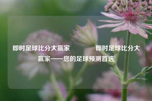 即时足球比分大赢家👉即时足球比分大赢家——您的足球预测首选