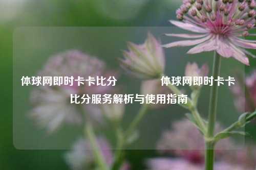 体球网即时卡卡比分🥈体球网即时卡卡比分服务解析与使用指南