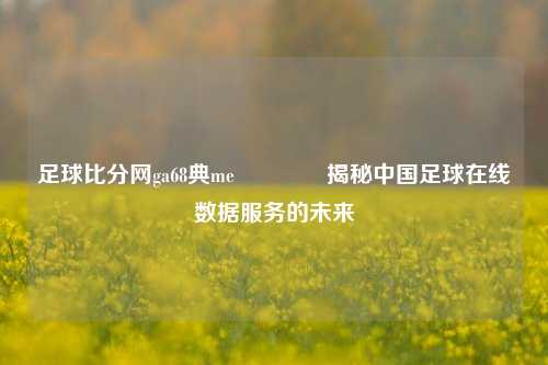 足球比分网ga68典me👉揭秘中国足球在线数据服务的未来