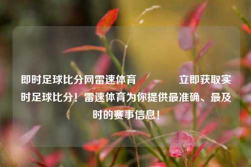 即时足球比分网雷速体育🏅立即获取实时足球比分！雷速体育为你提供最准确、最及时的赛事信息！