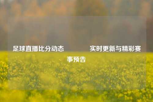 足球直播比分动态🥈实时更新与精彩赛事预告
