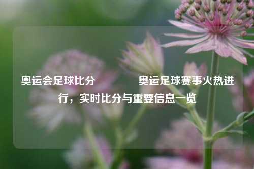 奥运会足球比分🥈奥运足球赛事火热进行，实时比分与重要信息一览