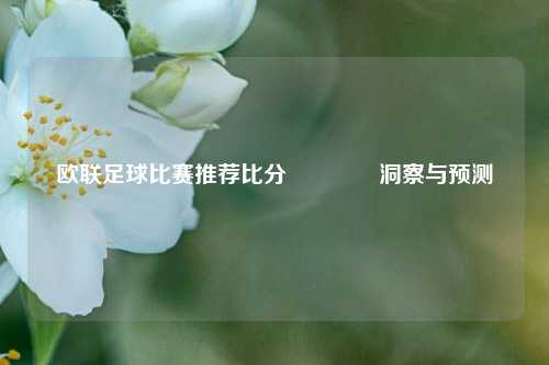 欧联足球比赛推荐比分👉洞察与预测