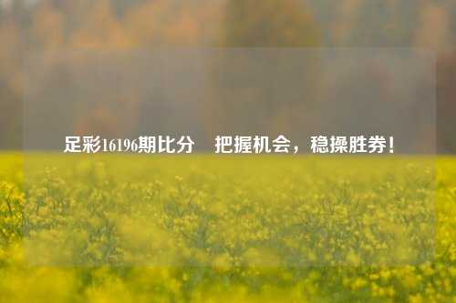 足彩16196期比分⚾把握机会，稳操胜券！