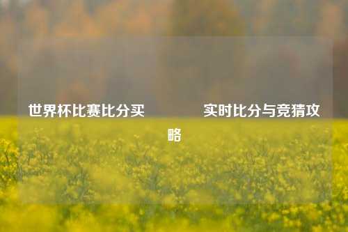 世界杯比赛比分买🌈实时比分与竞猜攻略