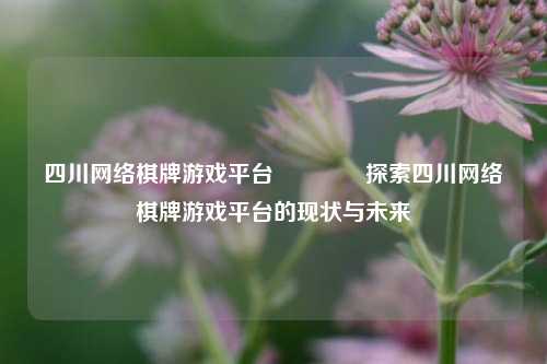 四川网络棋牌游戏平台🌈探索四川网络棋牌游戏平台的现状与未来