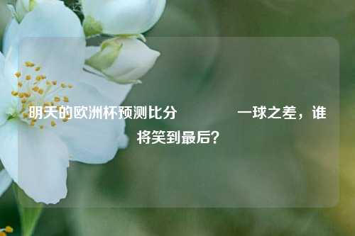 明天的欧洲杯预测比分🥎一球之差，谁将笑到最后？