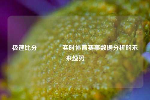 极速比分🏀实时体育赛事数据分析的未来趋势