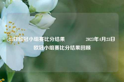 23日欧冠小组赛比分结果🏐2023年4月23日欧冠小组赛比分结果回顾