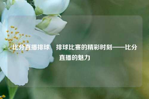 比分直播排球⚾排球比赛的精彩时刻——比分直播的魅力