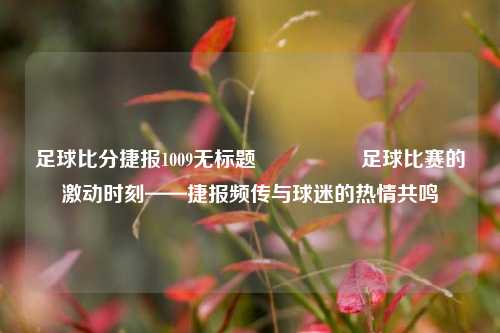 足球比分捷报1009无标题🎖️足球比赛的激动时刻——捷报频传与球迷的热情共鸣