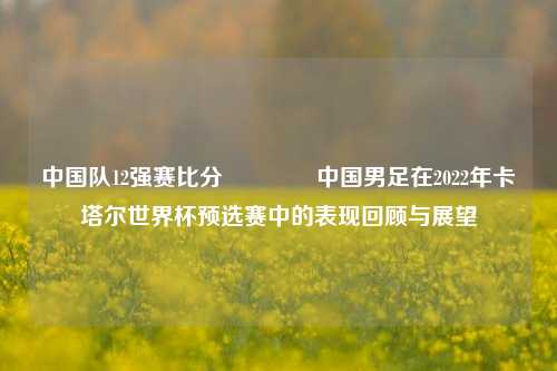 中国队12强赛比分🏐中国男足在2022年卡塔尔世界杯预选赛中的表现回顾与展望