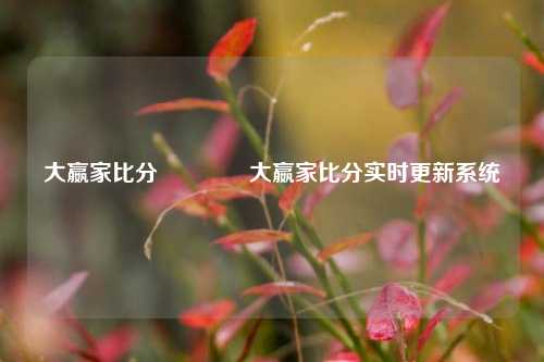 大嬴家比分🥇大嬴家比分实时更新系统