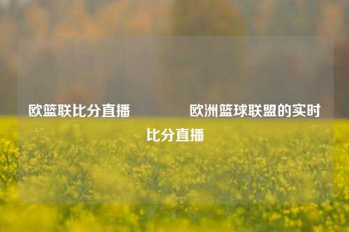 欧篮联比分直播🥇欧洲篮球联盟的实时比分直播