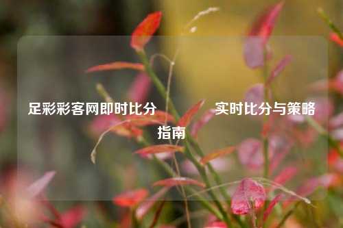 足彩彩客网即时比分🥎实时比分与策略指南