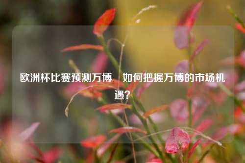 欧洲杯比赛预测万博⚽如何把握万博的市场机遇？